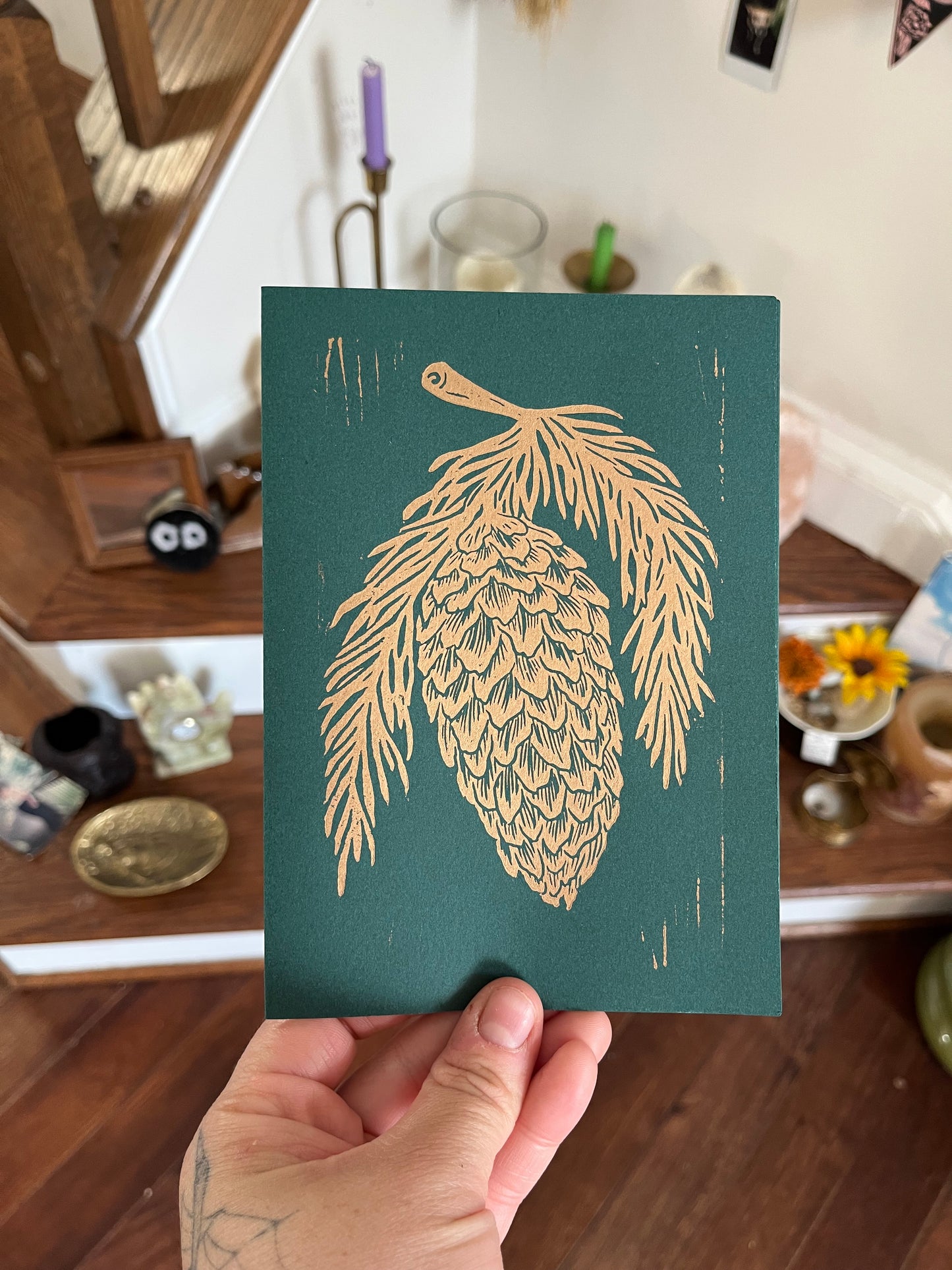 Spruce Cone Greeting Card