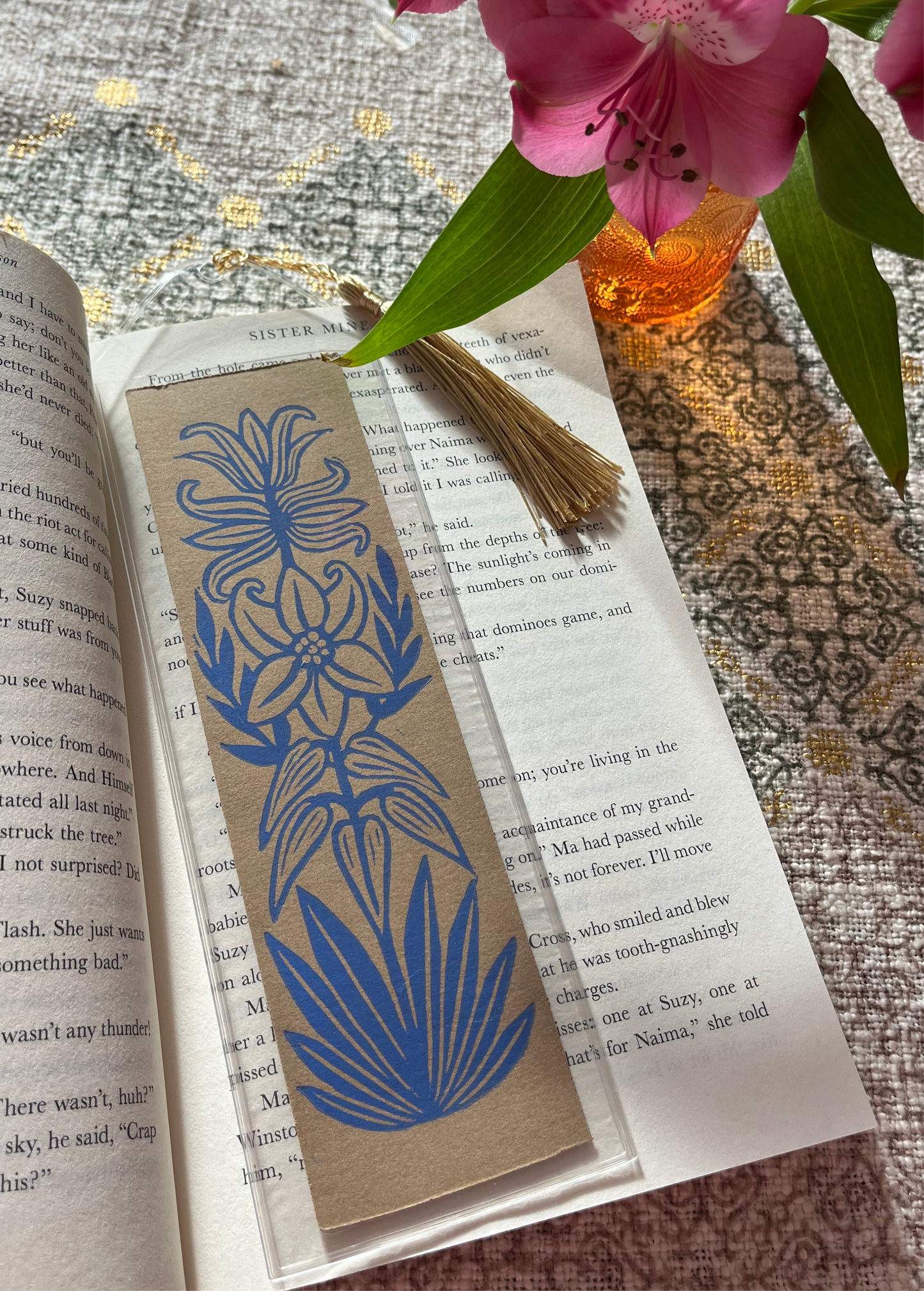 Blue Lily Bookmark