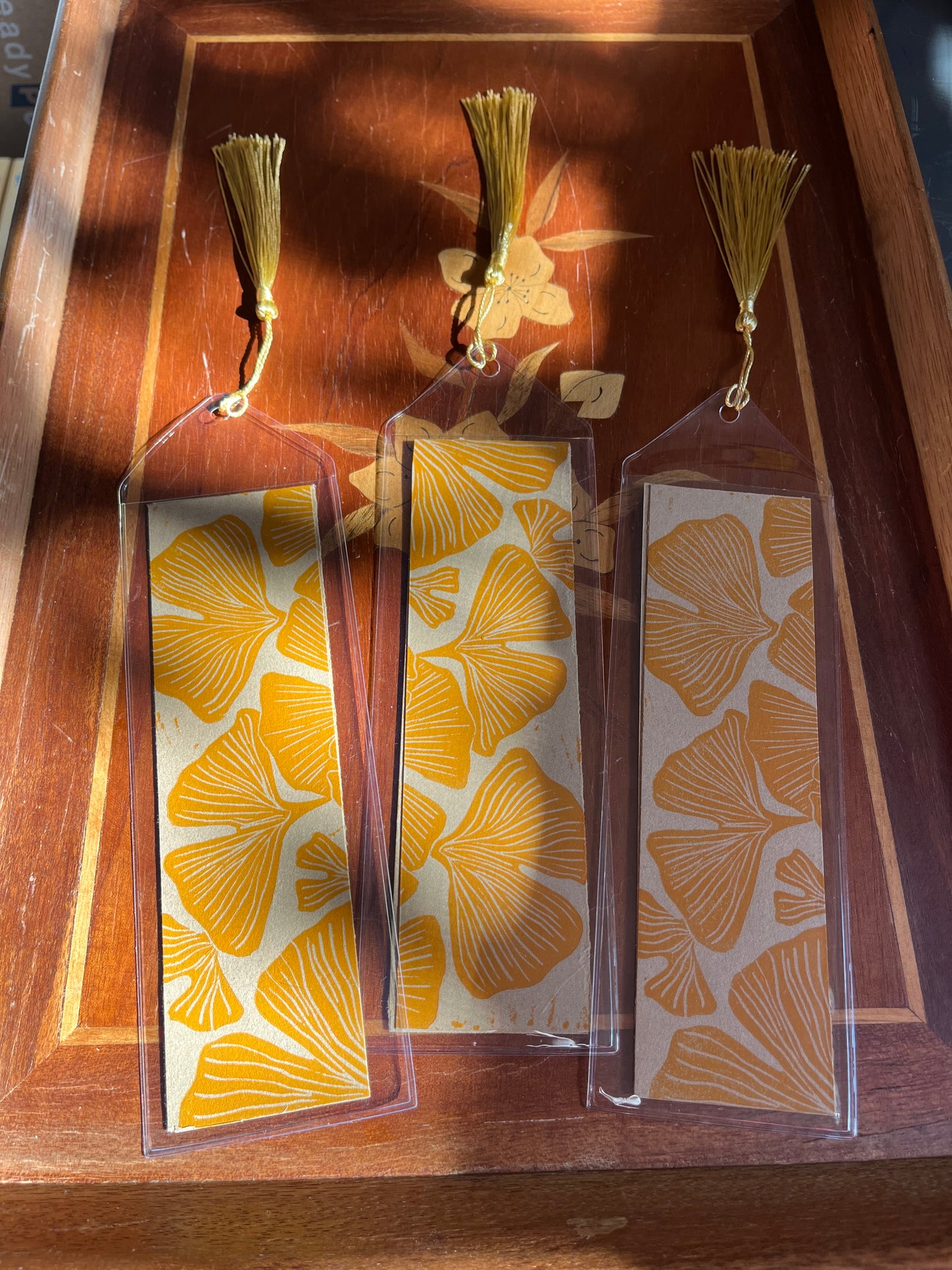 Golden Ginkgo Bookmark