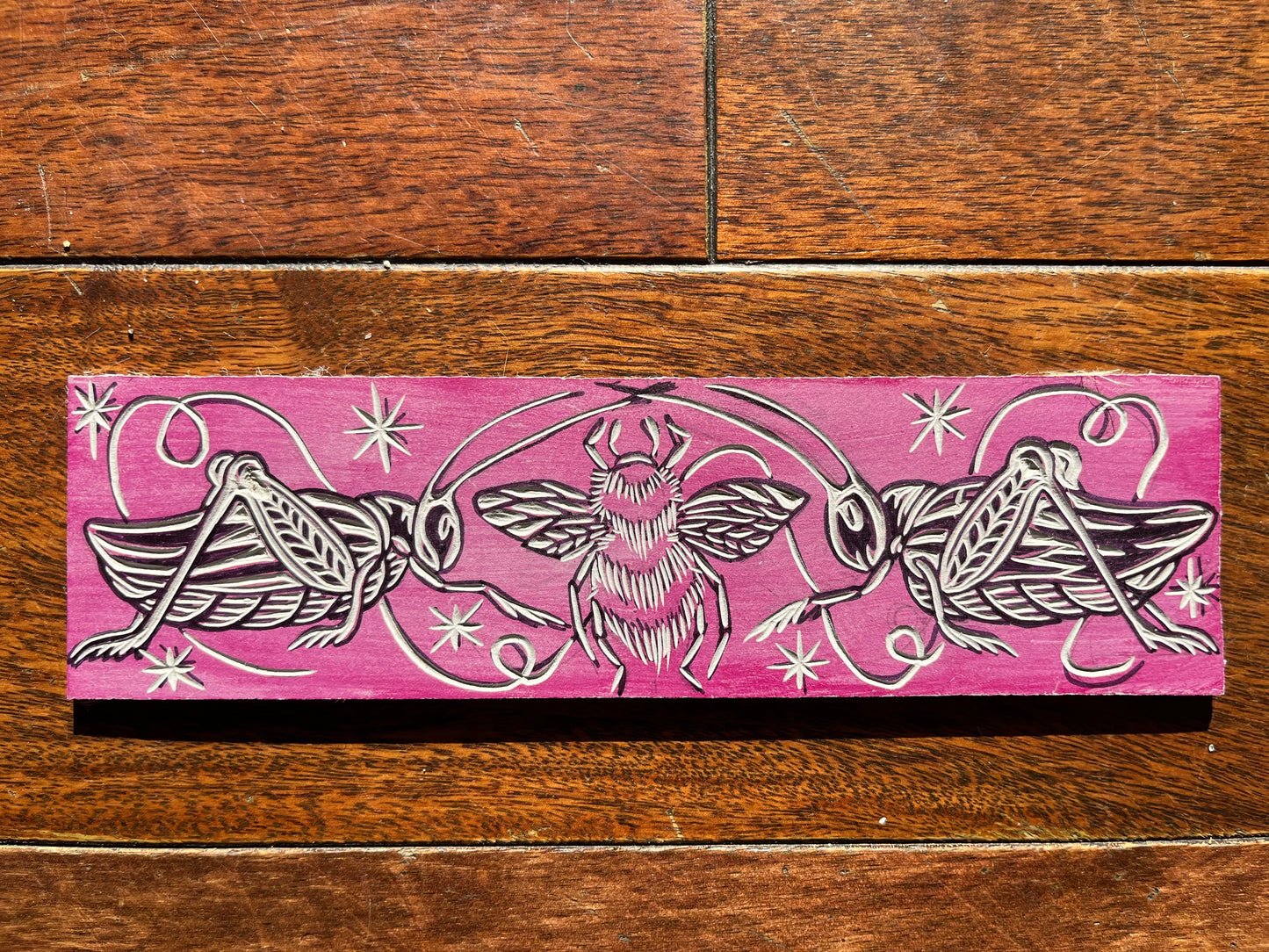 Three Buzzing Pollinators Bookmark