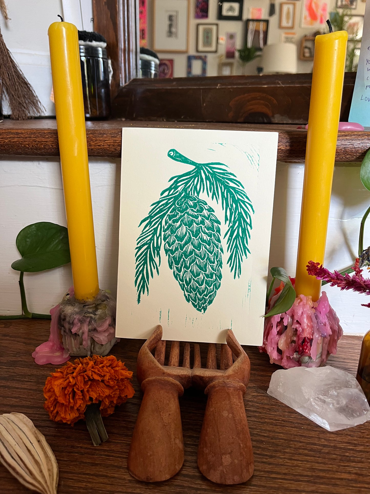 Spruce Cone Greeting Card